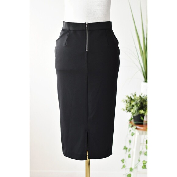 Alfani Pencil Skirt Woman's XS Black Exposed Zipper Goth Alt Office - Picture 4 of 9